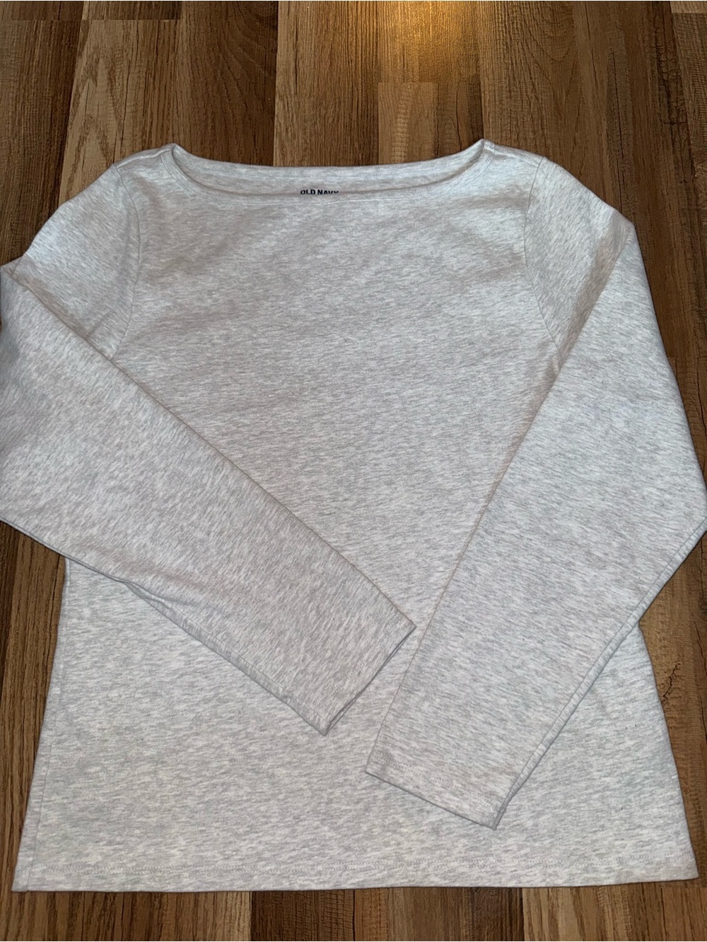 Old Navy Girls Heather Light Gray Long Sleeve Tee